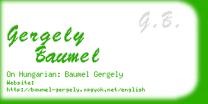 gergely baumel business card